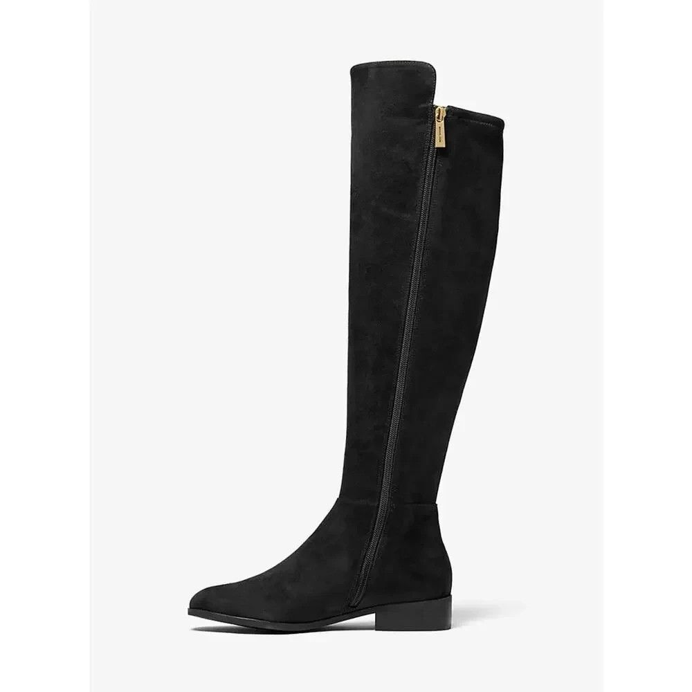 Michael Kors MK Bromley Black Suede Knee High Boots US 5.5 EU 35.5 - Picture 2 of 10